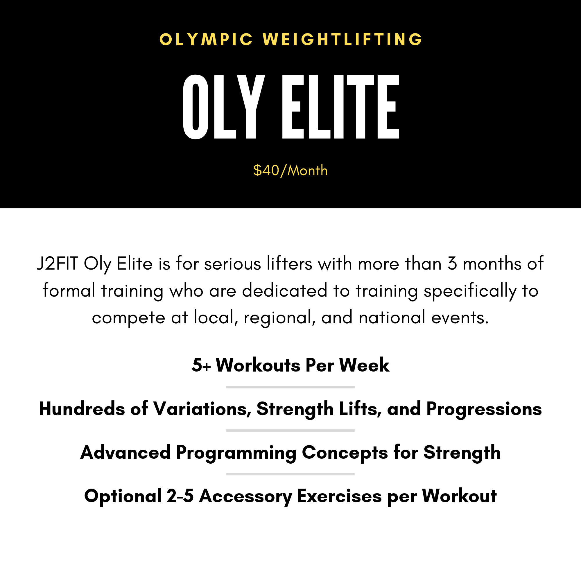 Olympic Weightlifting Workout Plans Beginner Intermediate and Advanced Programs J2FIT